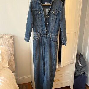 LOFT Classic Blue Denim Jumpsuit